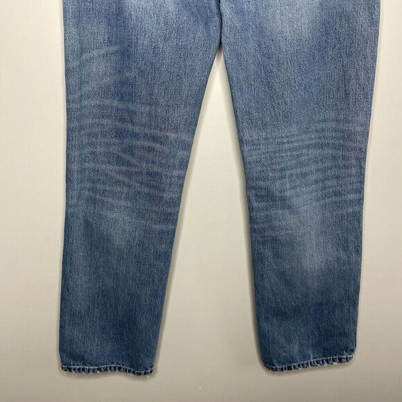 RE/DONE Jeans Women 31 High Rise Loose Straight Leg Button Fly Blue Haze - Picture 11 of 14